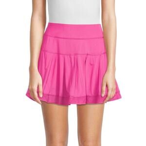 X By Gottex Women’s Pink Pleated Athletic Skort L Built-In Shorts Active Tennis